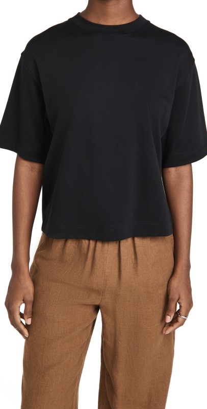 Vince Wide Sleeve Crop Tee Optic White
