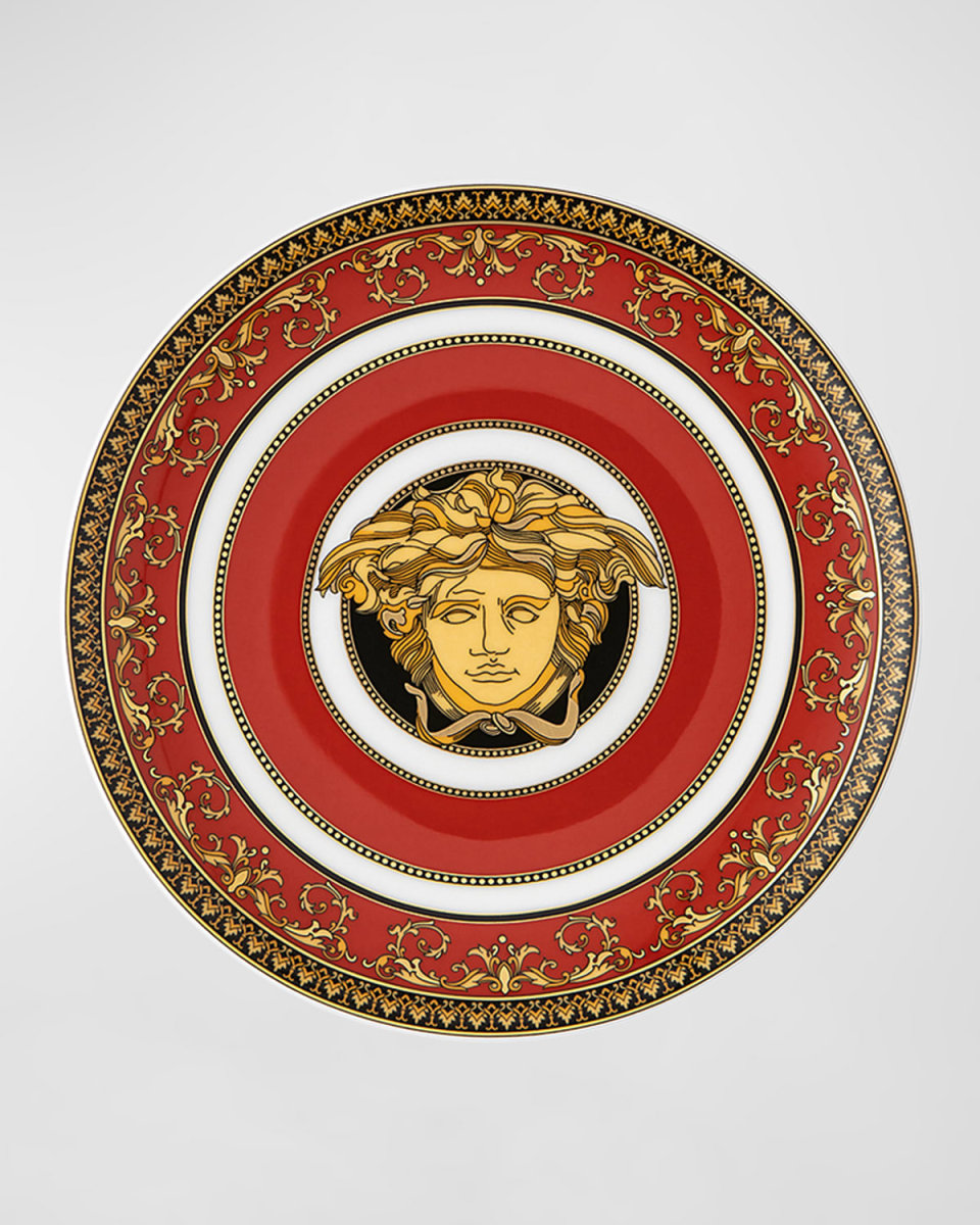 Medusa Red Modern Bread and Butter Plate