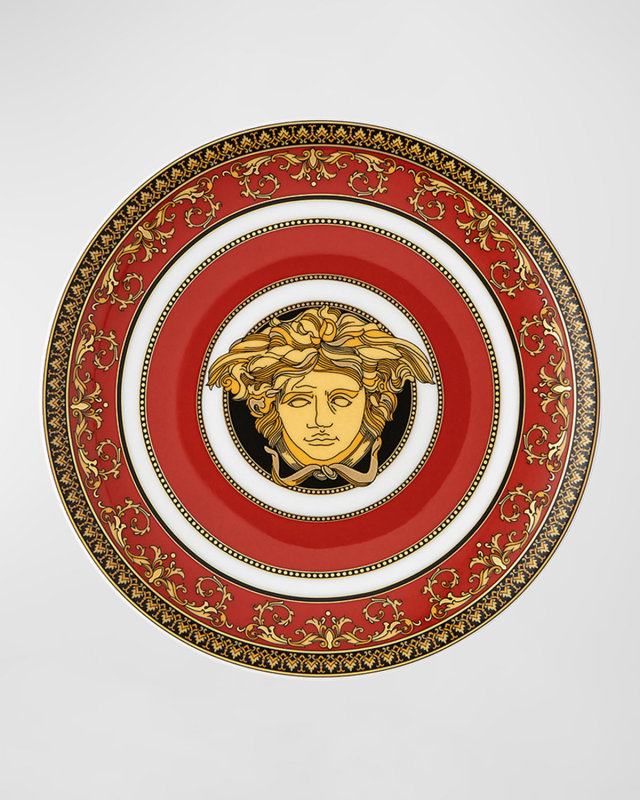 Medusa Red Modern Bread and Butter Plate