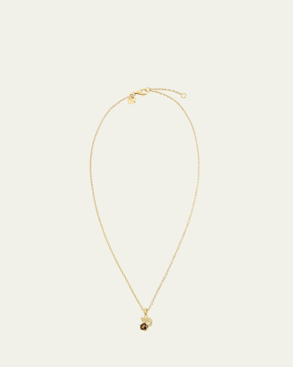 18K Gold Hebrew YOD Initial Necklace