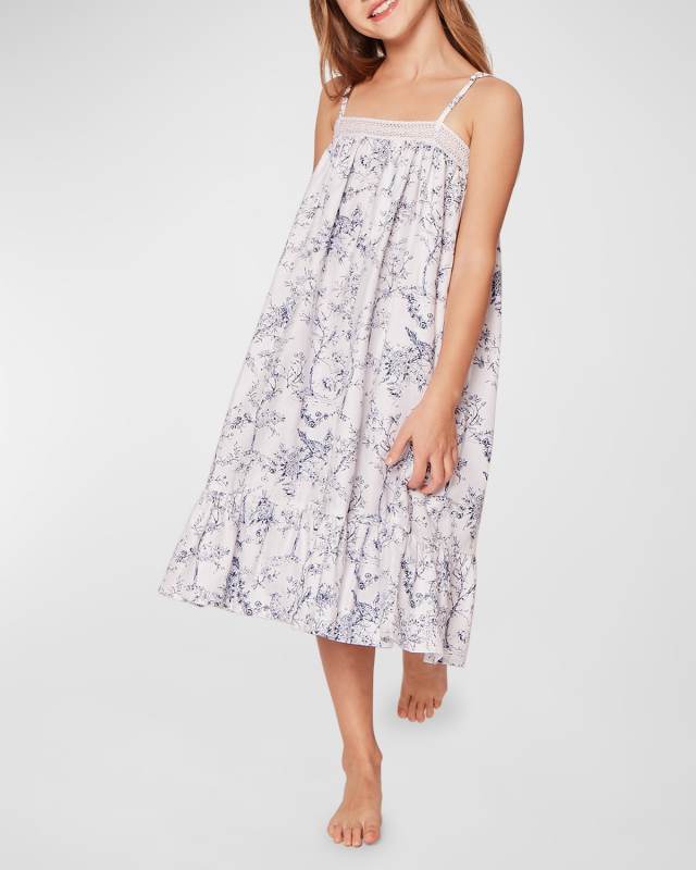Kid's Lily Cotton Twill Nightgown, Size 6M-12