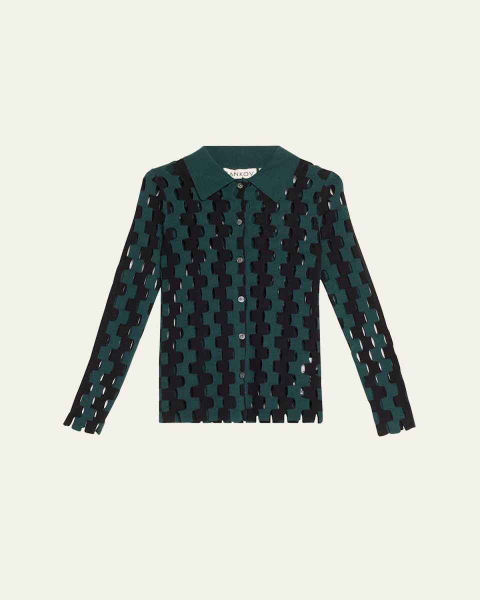 Annika Abstract Wool Jacket