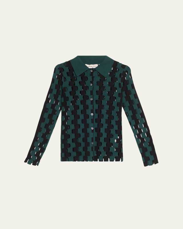 Annika Abstract Wool Jacket