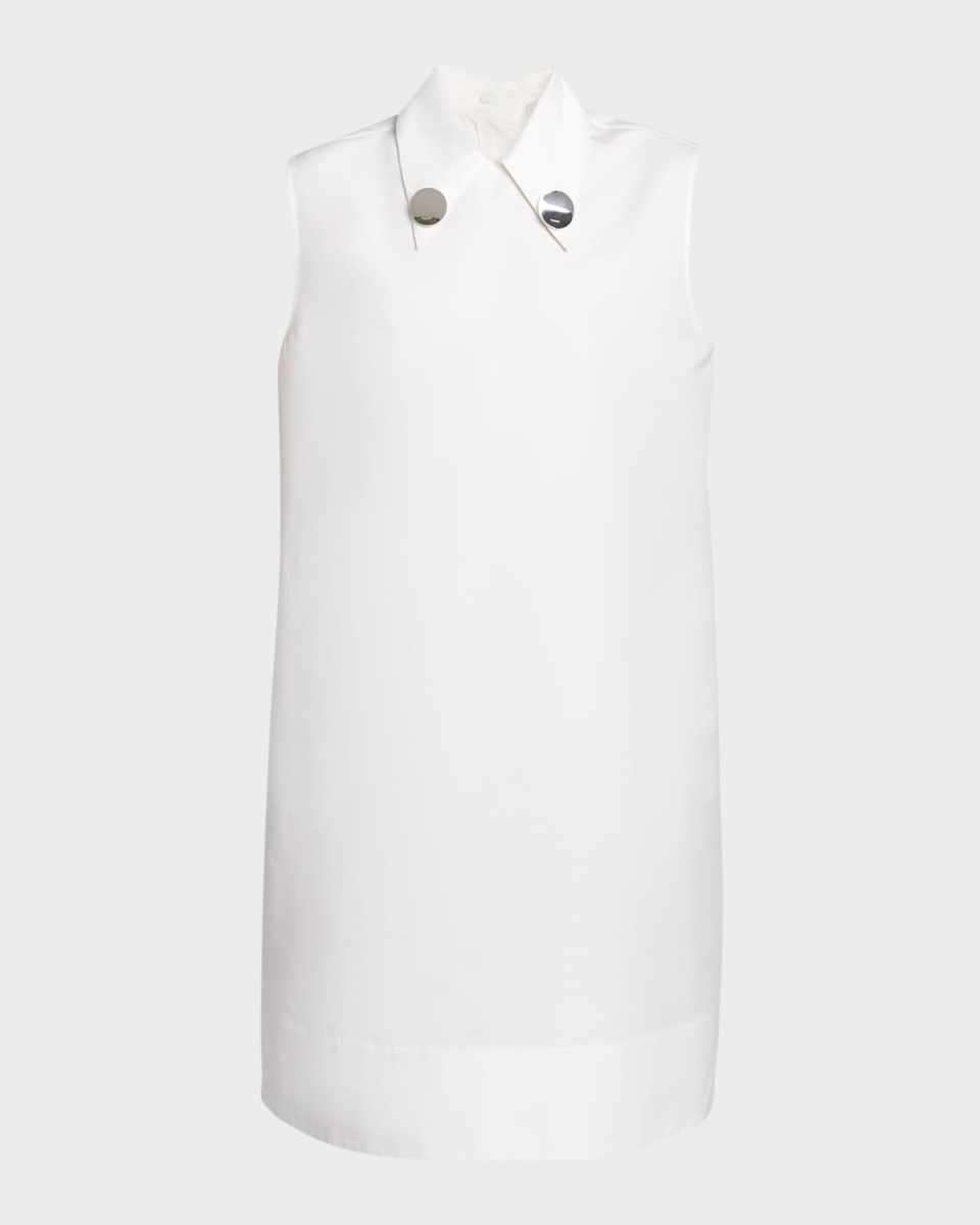 Collared Sleeveless Shift Dress