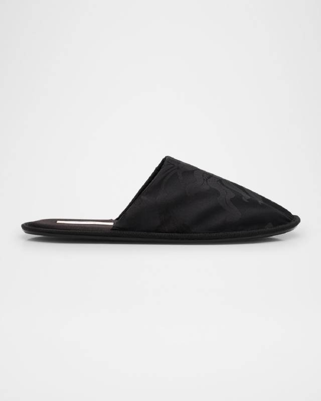 Frances Brocade Silk Mule Slippers