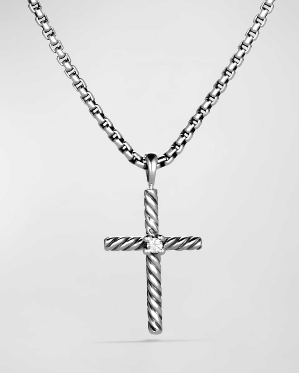 16" Cable Classics Cross with Diamond on Chain