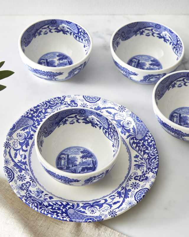 Blue Italian Dip Bowls, Set of 4