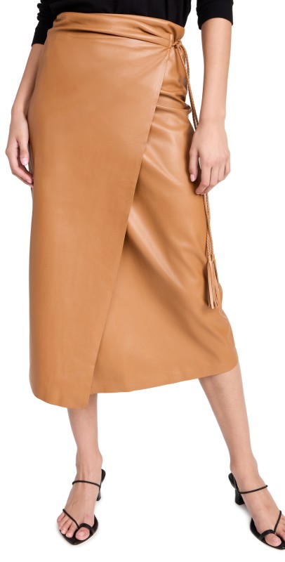 MOTHER The It's-A-Wrapidi Skirt Cashew