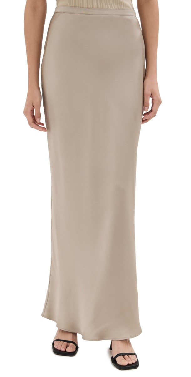 ANINE BING Bar Silkaxi Skirt Taupe