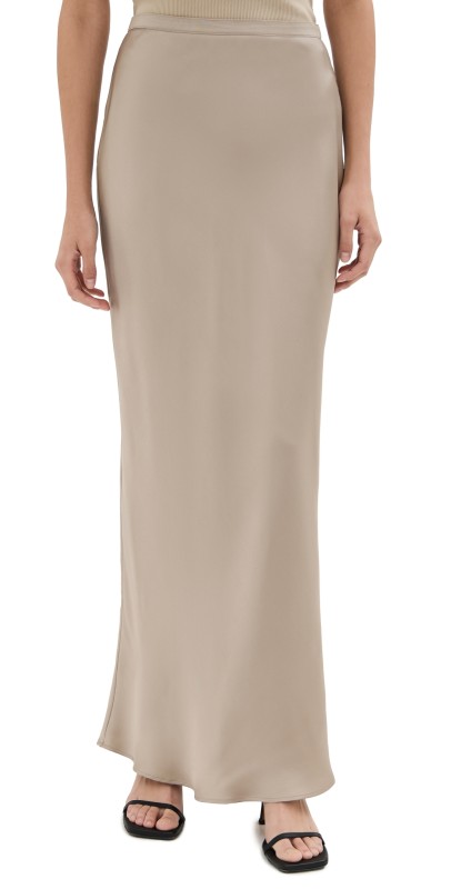 ANINE BING Bar Silkaxi Skirt Taupe