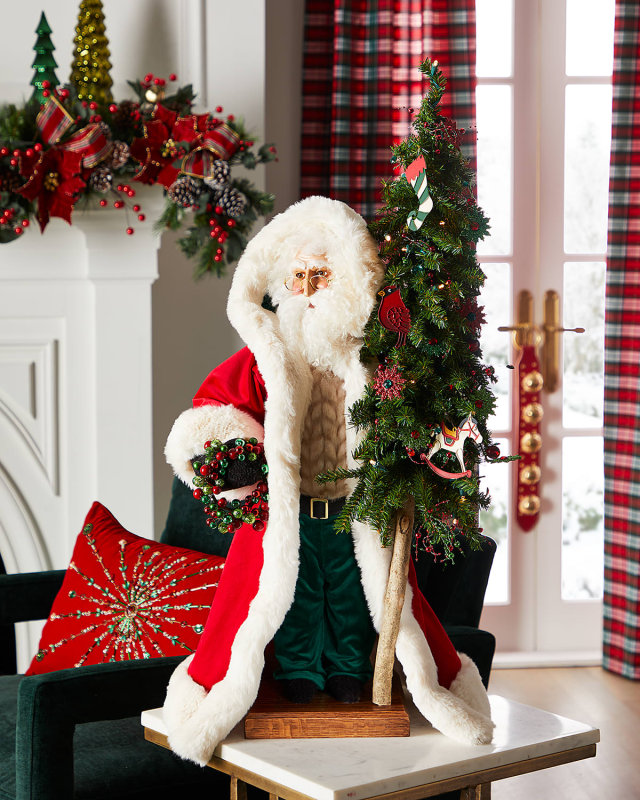 Christmas Jubilee White Santa, 29"