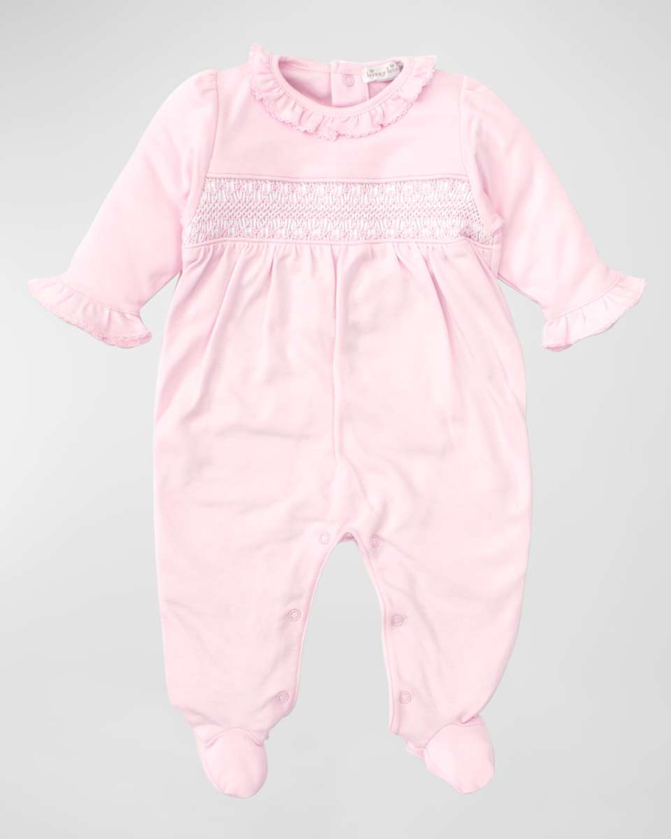 Girl's CLB Charmed Smocked Footie, Size Newbor