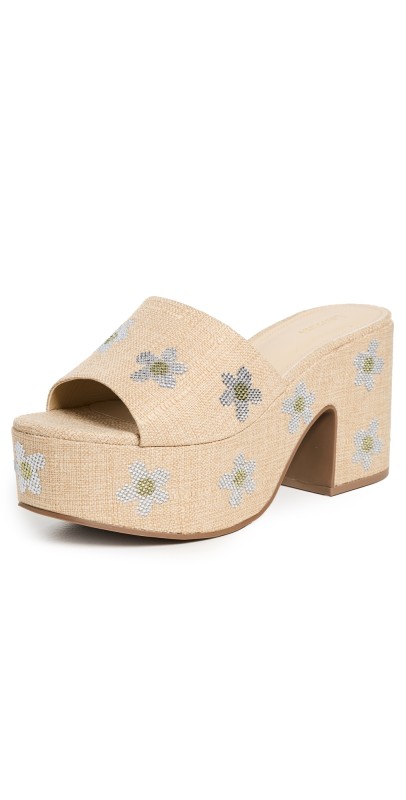 Larroudé Miso Platform Slides Crystal