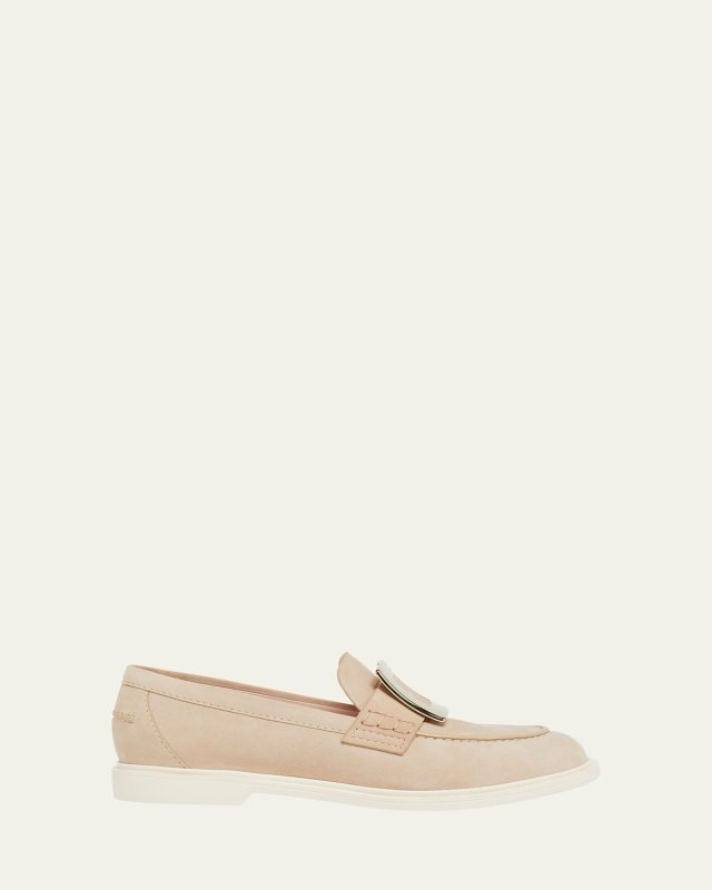 Suede Buckle Summer Loafers