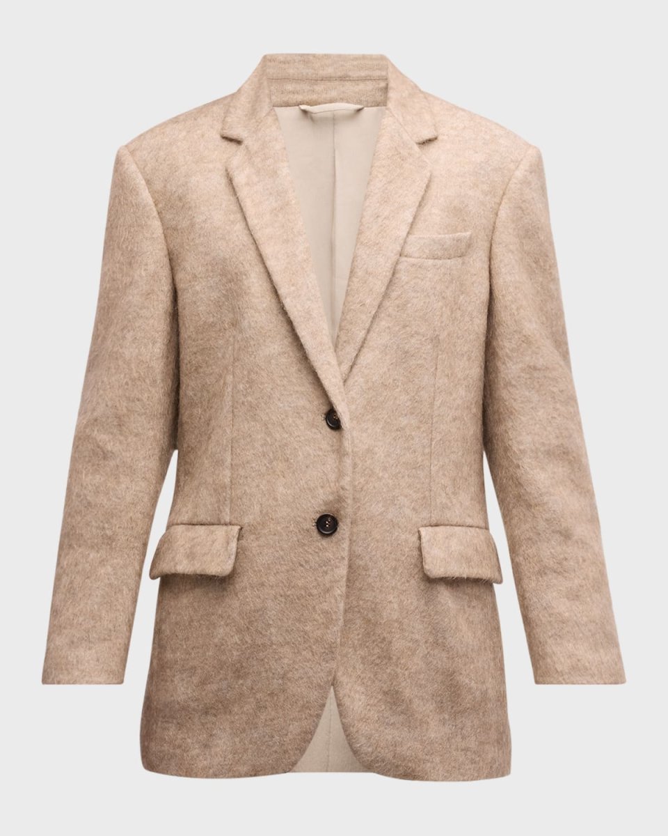 Cashmere-Mohair Single-Breasted Suit Jacket