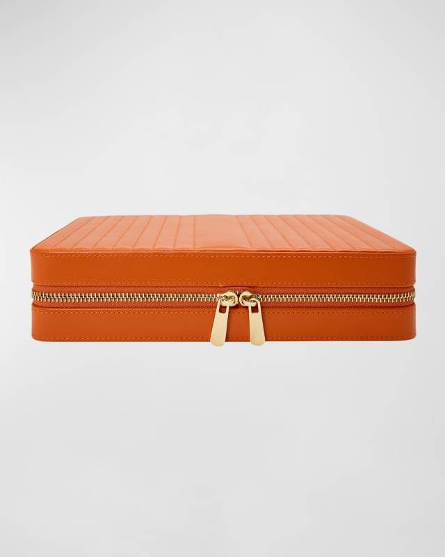 Maria Large Quilted Zip Jewelry Case