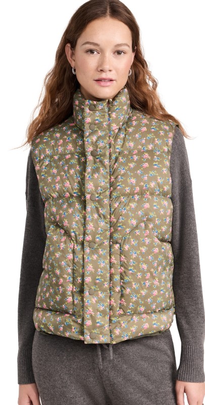 THE GREAT Outdoors The Down Polar Vest cypress floral