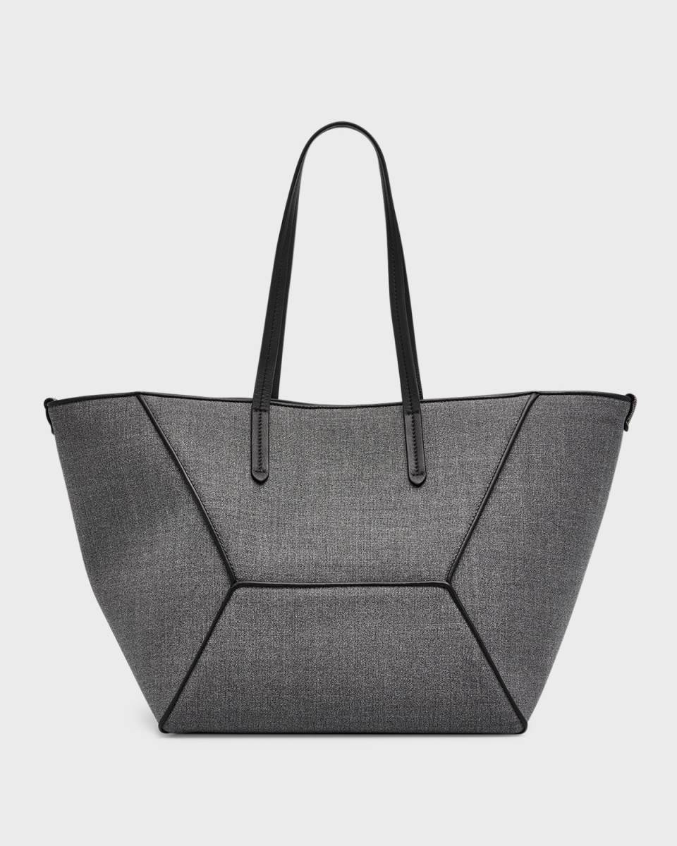 BC Duo Medium Shopper Wool Tote Bag