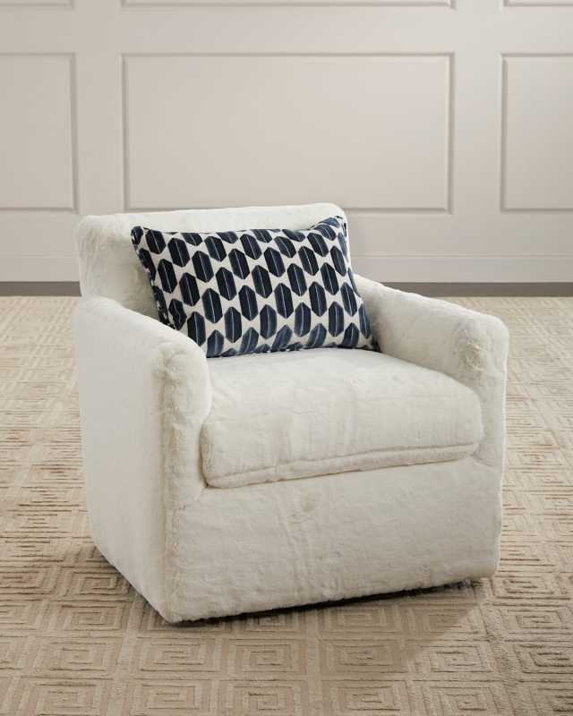Andantino Faux Fur Swivel Chair