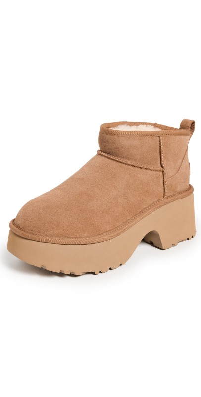 UGG Classic Ultra Mini New Heights Boots Chestnut