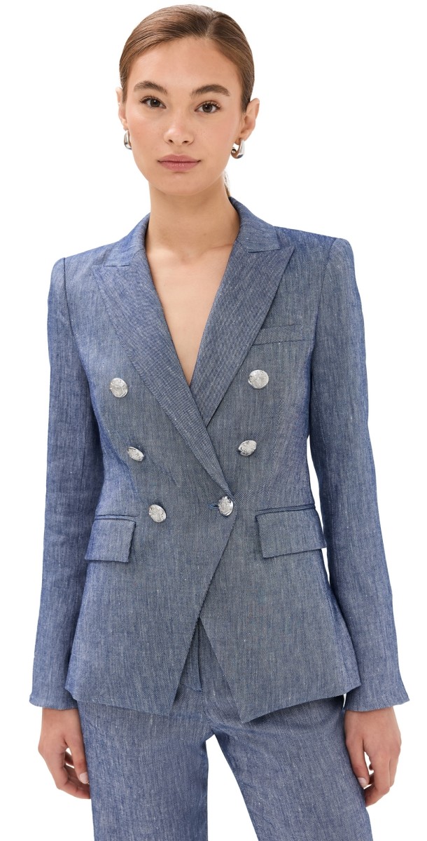 Veronica Beard Miller Dickey Jacket Blue Melange