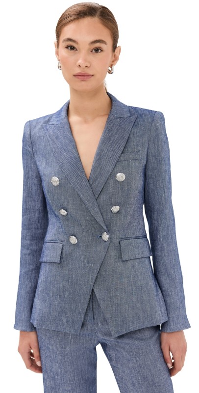 Veronica Beard Miller Dickey Jacket Blue Melange