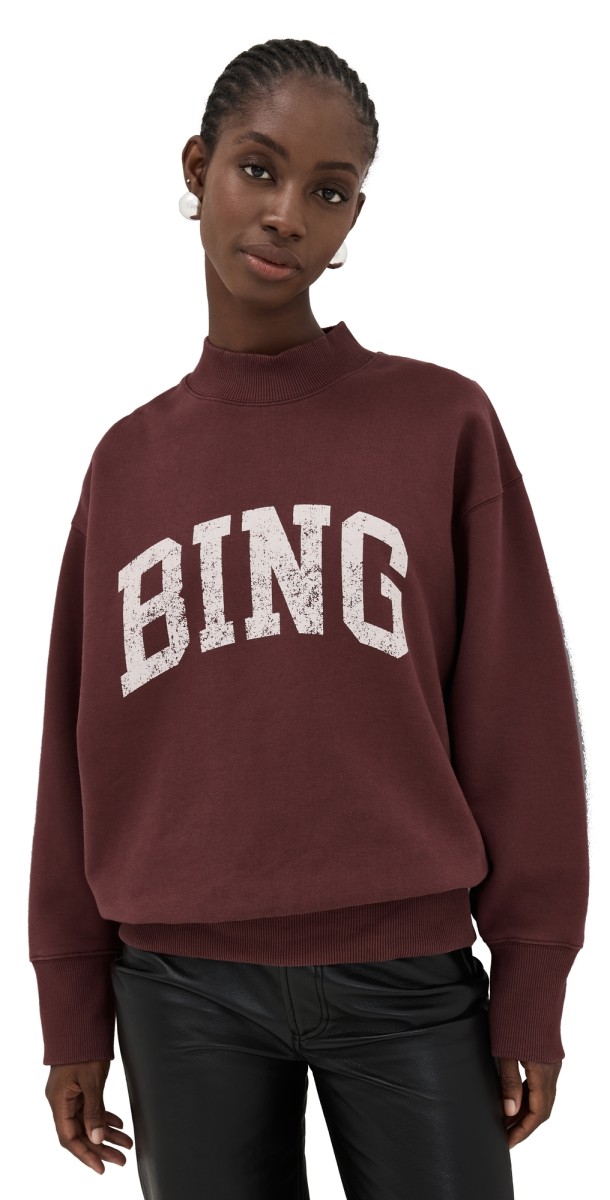 ANINE BING Bradie Bing Sweatshirt Deep Burgundy