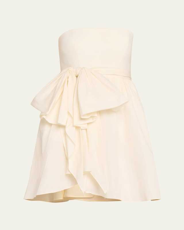 Liv Strapless Bow-Waist Mini Dress