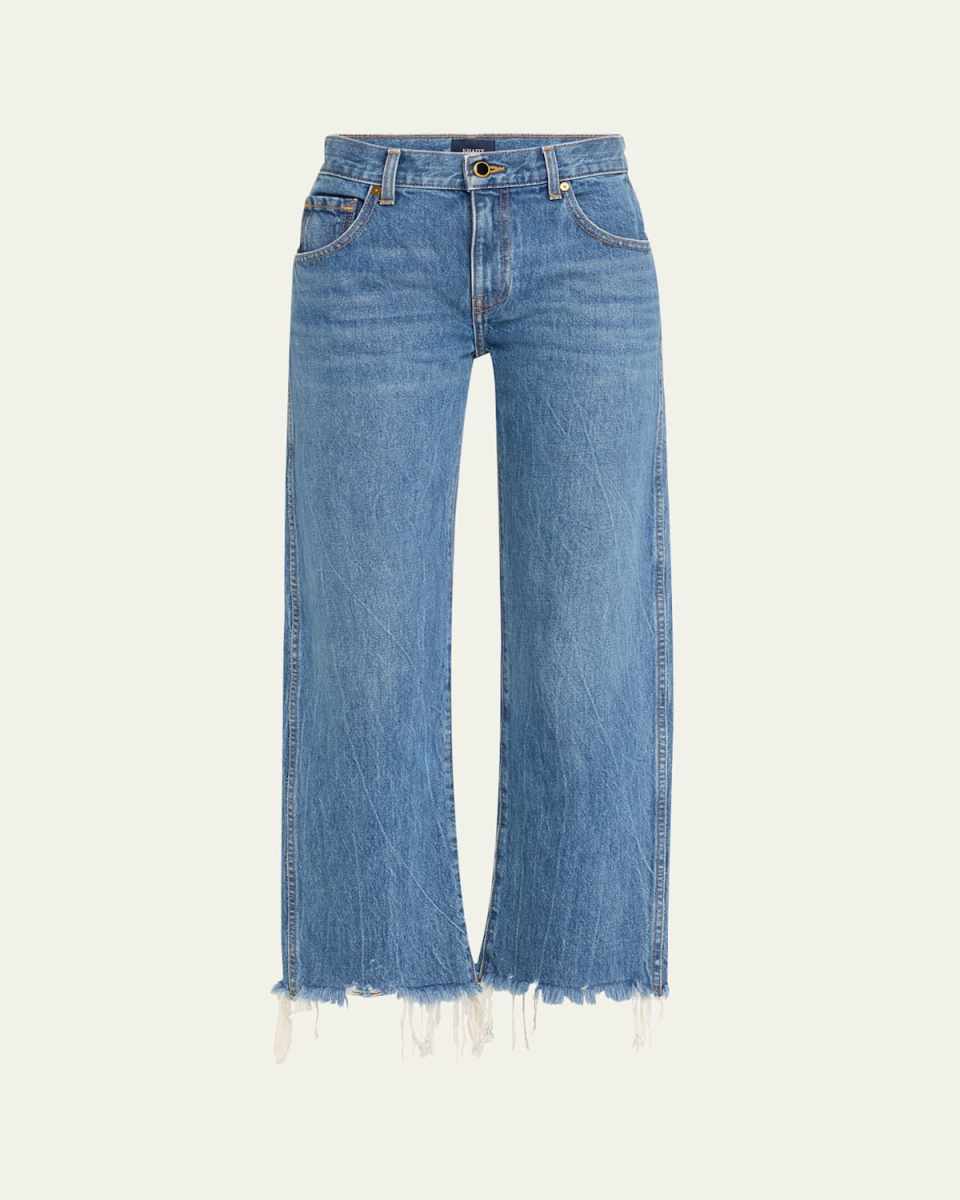 Kerrie Raw Hem Wide Leg Jeans
