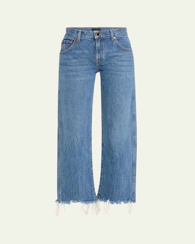 Kerrie Raw Hem Wide Leg Jeans