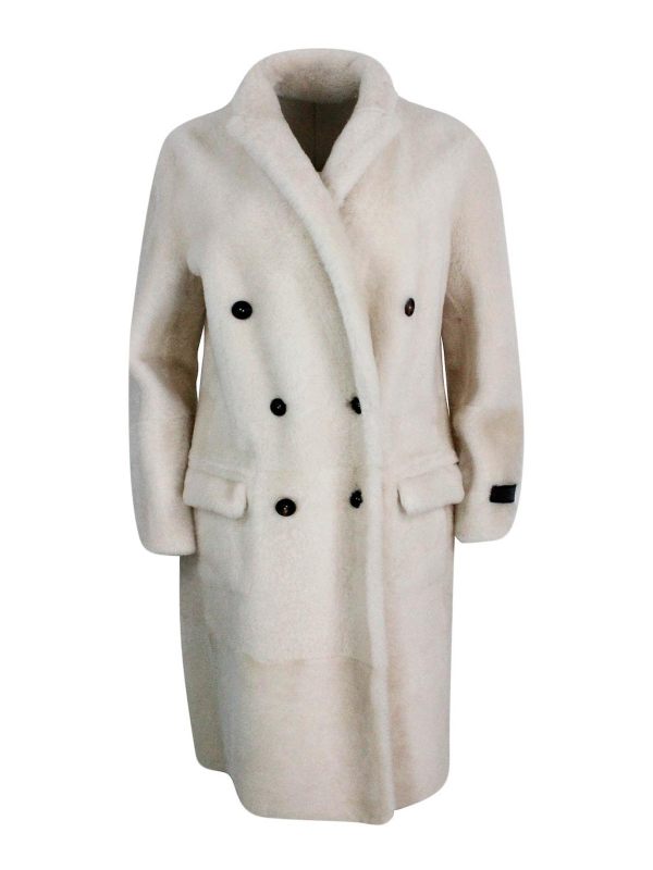 Brunello Cucinelli Manteau Court - Crème