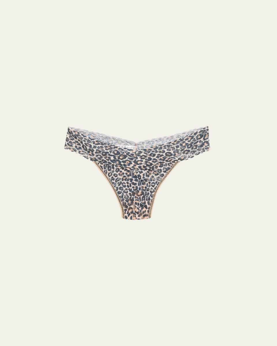 Leopard-Print Original-Rise Lace Thong