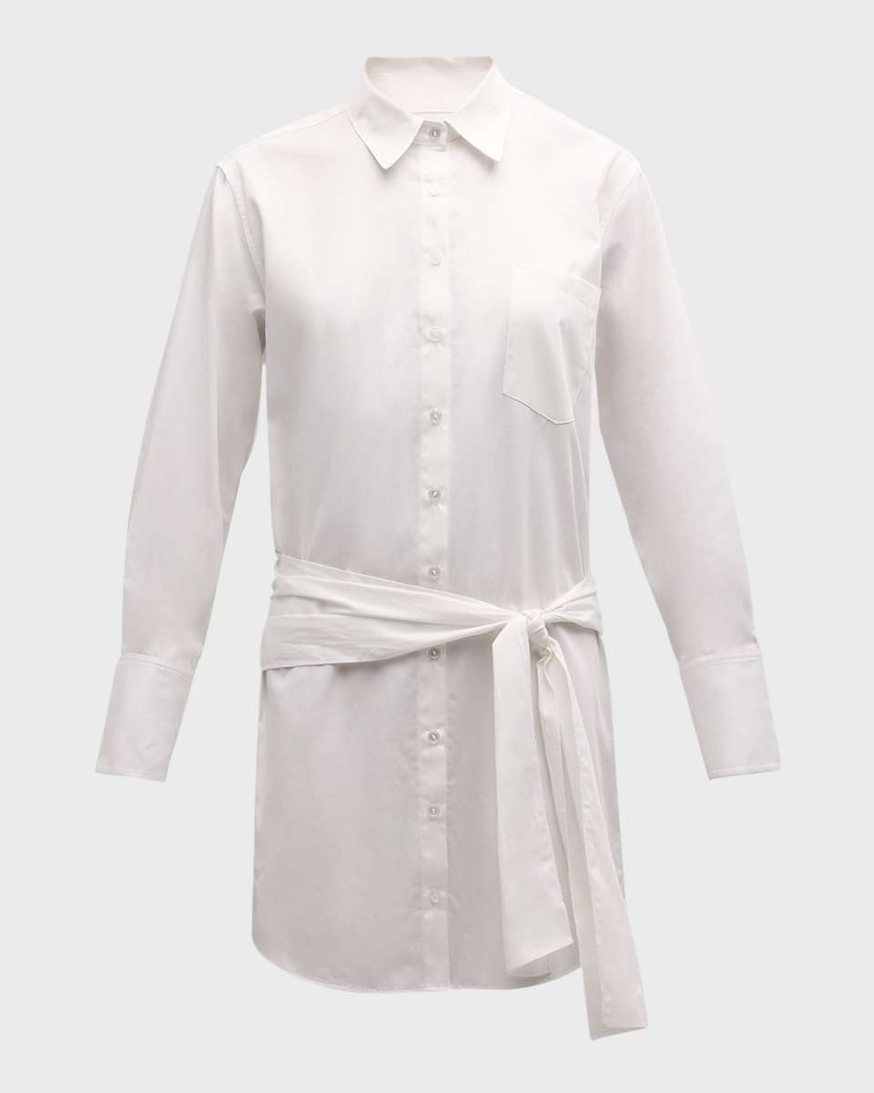 Cotton Wrap Shirtdress