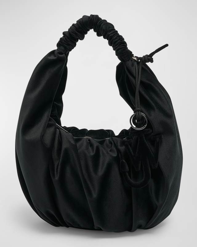 Ruffled Zip Shoulder Bag
