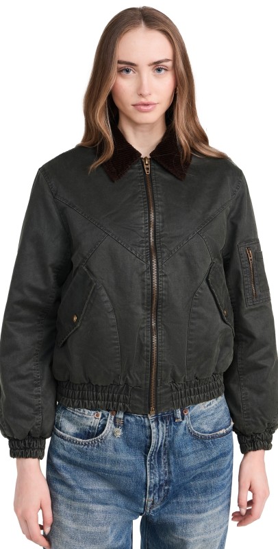 BLANKNYC Country Club Bomber Jacket Green Combo CT