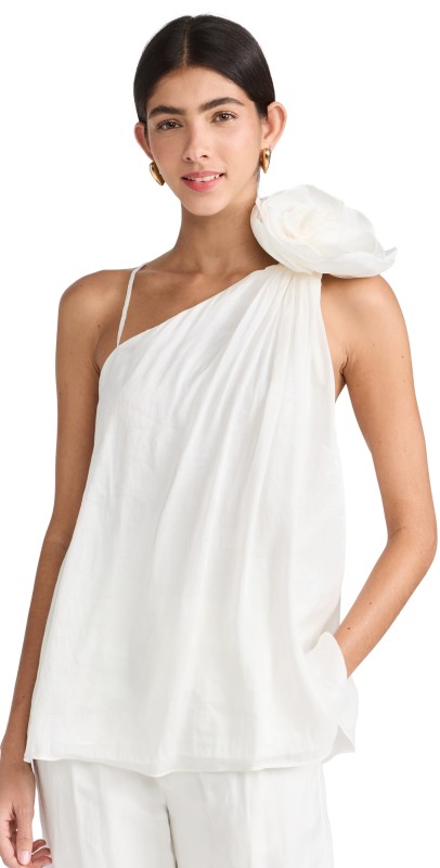 Aje Quintessa Flower Top Ivory