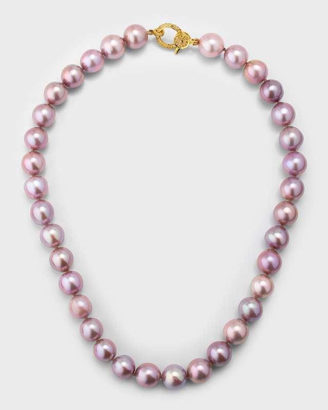 18" Pink Edison Freshwater 10-12mm Pearl Necklace
