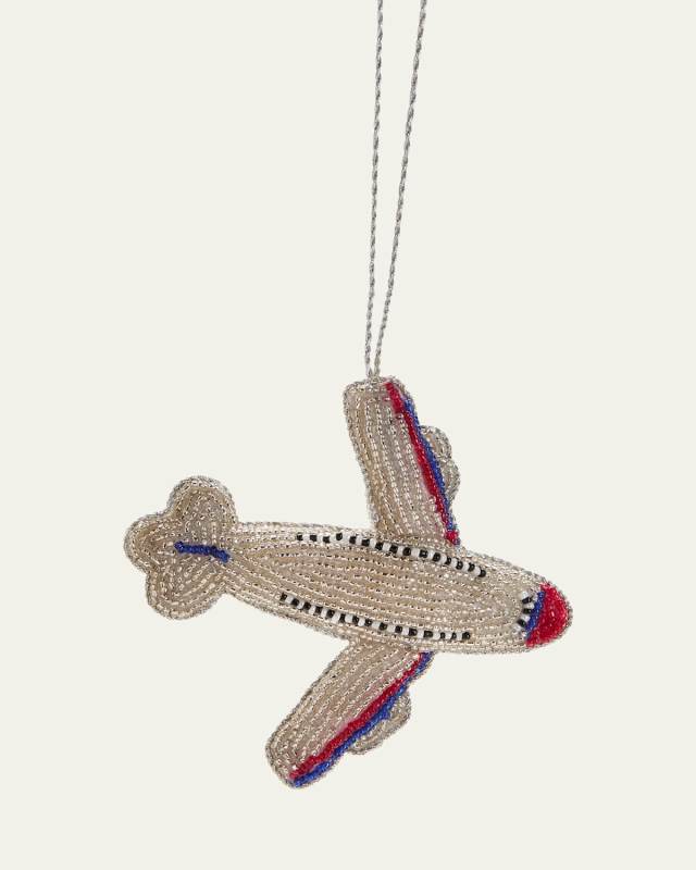 Airplane Beaded Ornament