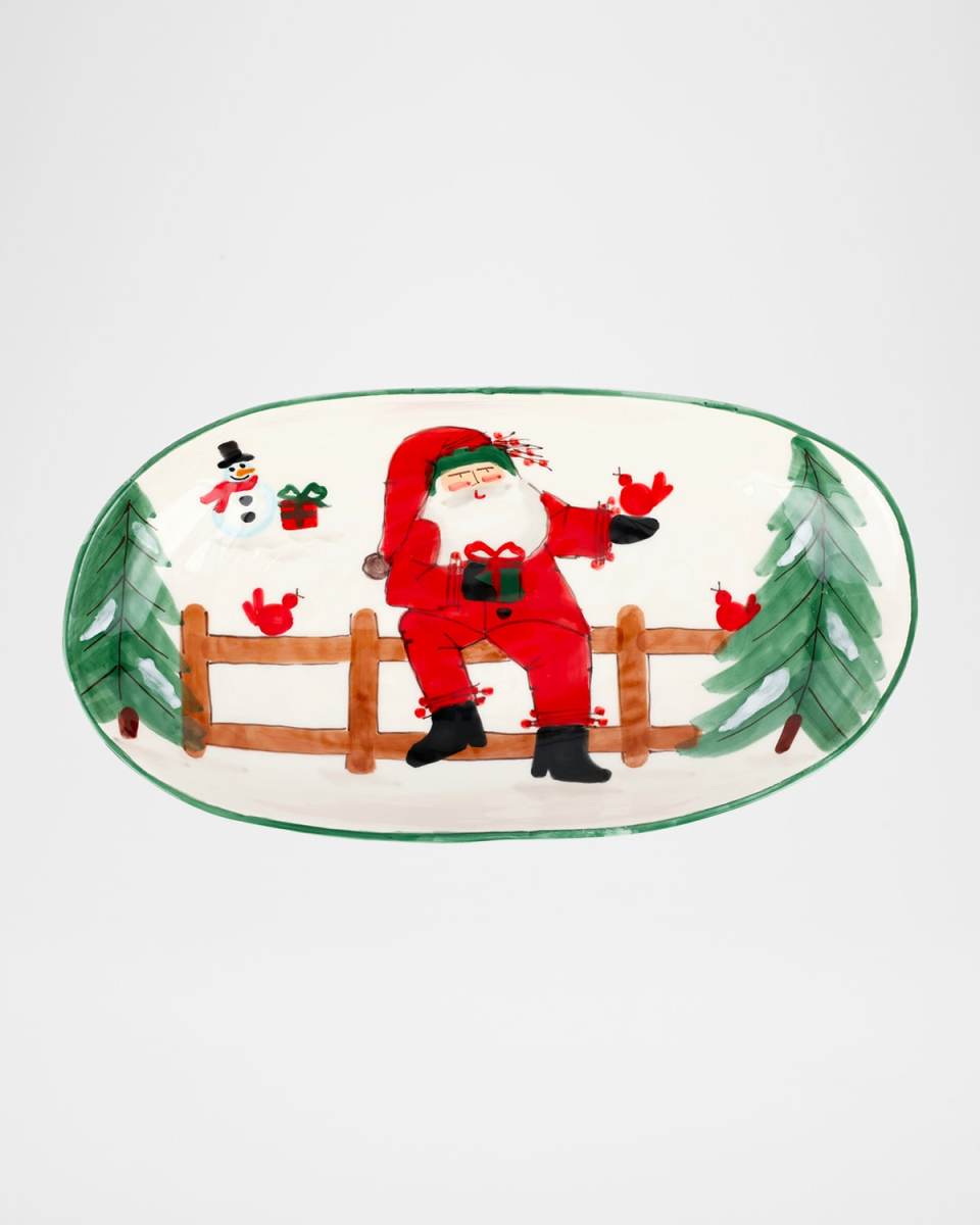 Old St. Nick Shallow Oval Bowl