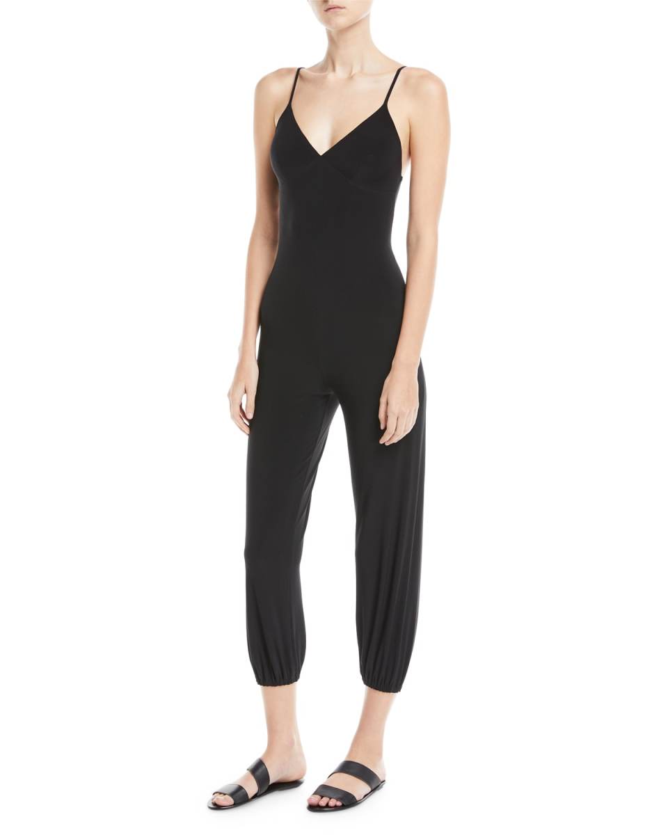 V-Neck Sleeveless Jogger Jumpsuit