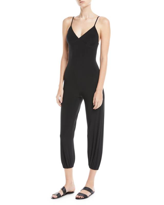 V-Neck Sleeveless Jogger Jumpsuit