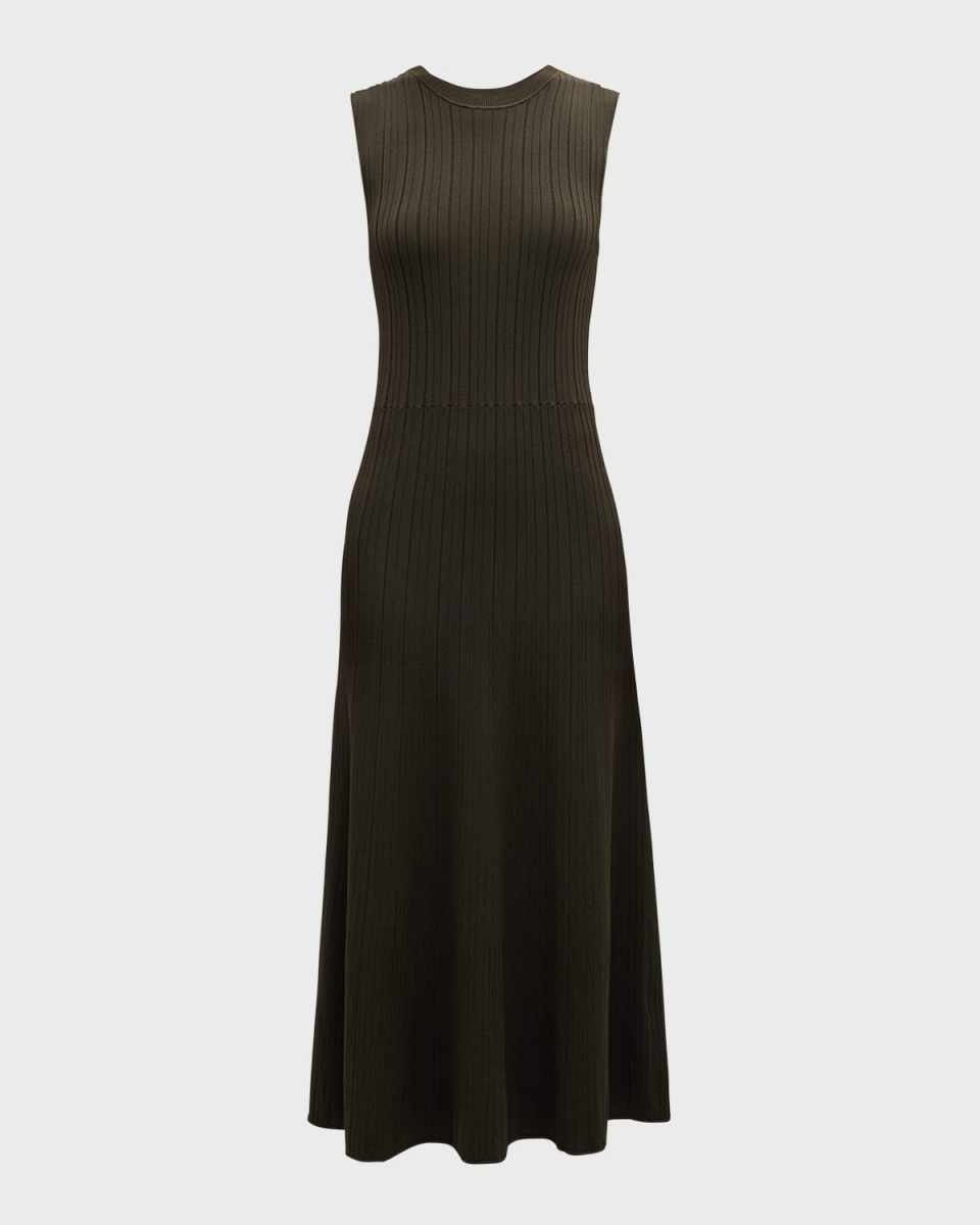 Sleeveless Ribbed Sweater Dress
