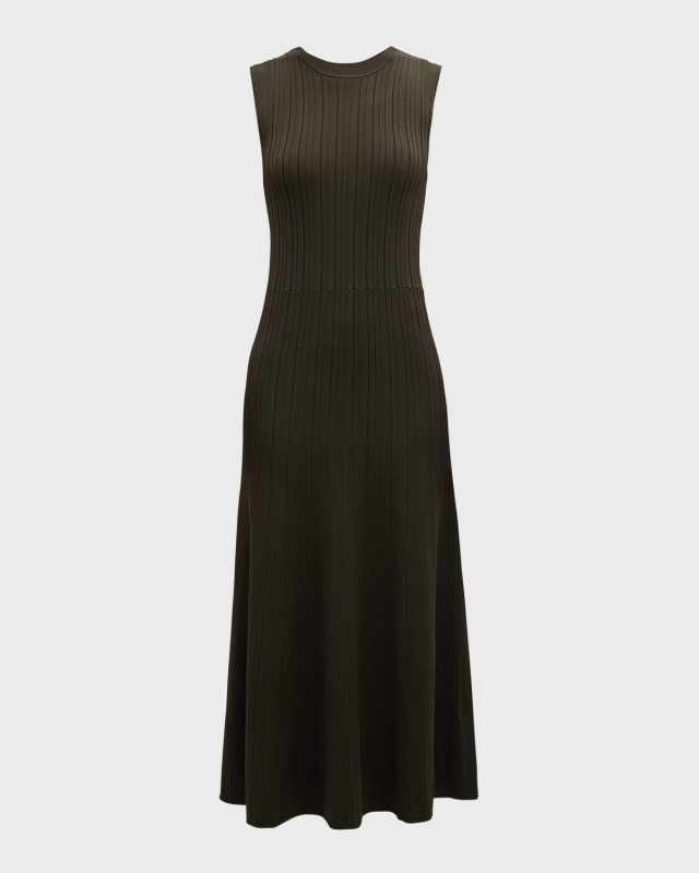 Sleeveless Ribbed Sweater Dress