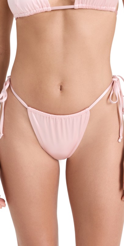 Good American Tiny Ties Bikini Bottoms Bubble Pink003