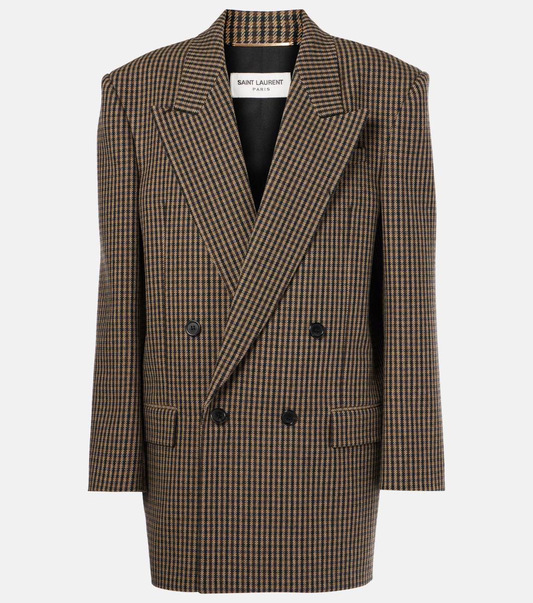 Saint Laurent jacket in Vichy wool