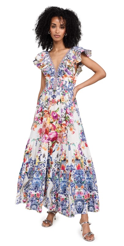 Camilla Tiered Dress with Neck Frill Dutch is Life