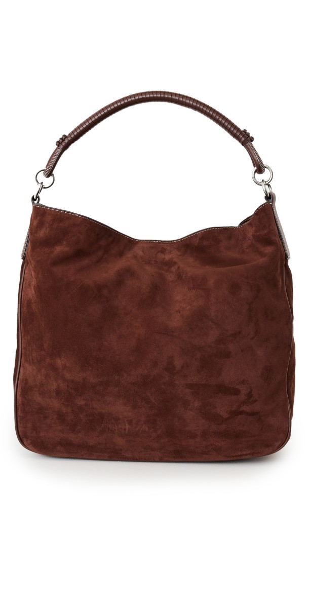 STAUD Perry Hobo Bag Mahogany