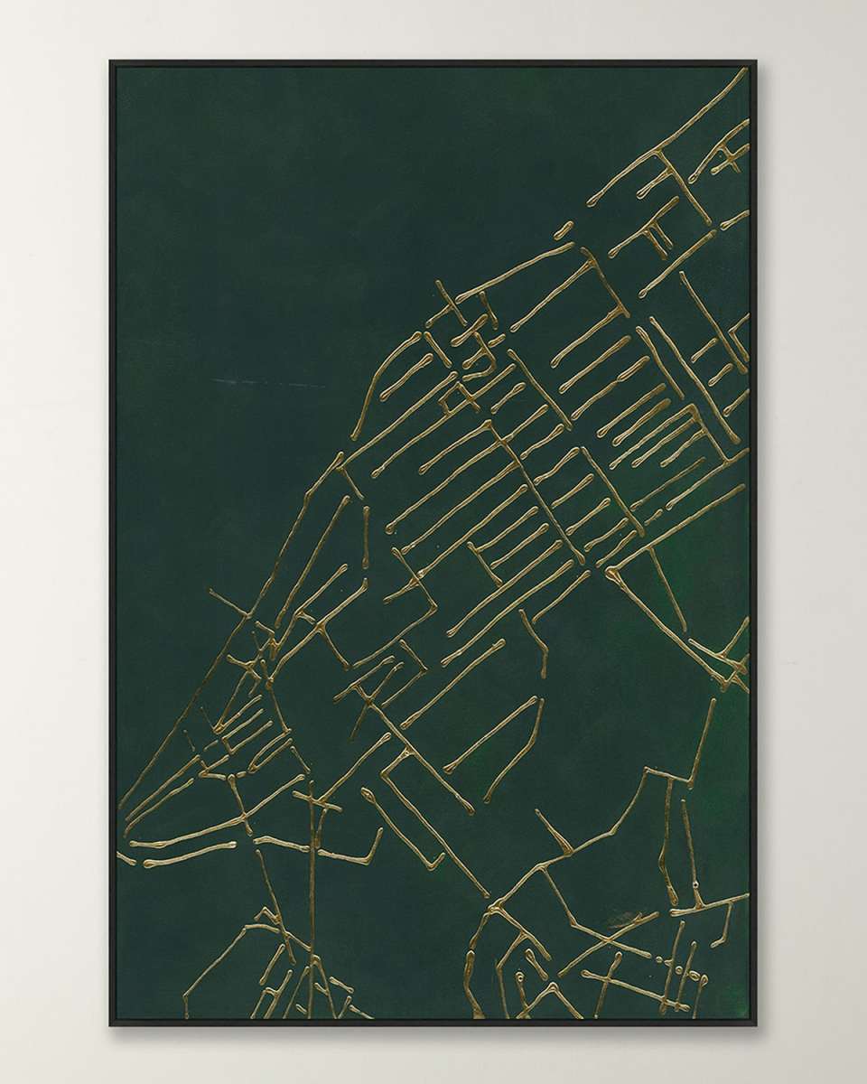 'Concrete Jungle In Green' Wall Art