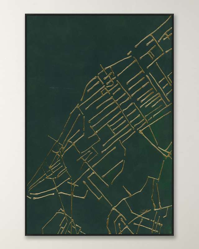 'Concrete Jungle In Green' Wall Art