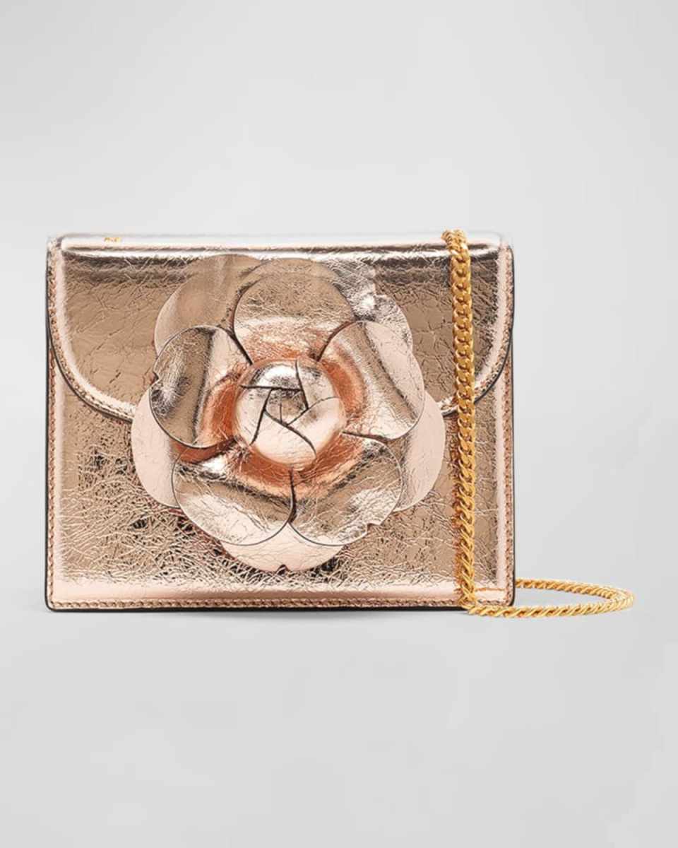 Mini Crinkle Metallic Leather Shoulder Bag